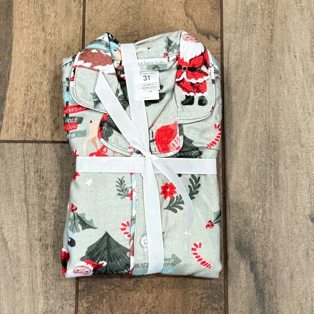 Candy Cane Village Flannel Pajama Set - PBK